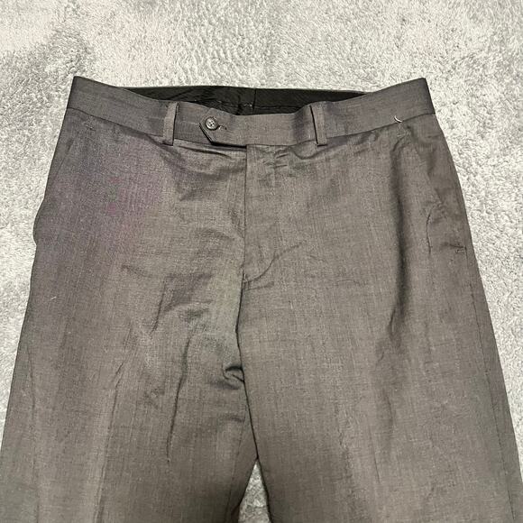 John Varvatos Pants Mens 34 Tricot Dress Slacks Trousers Gray - Picture 2 of 10